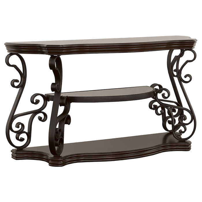 Gretta - Merlot 2 Shelf Sofa Console Table - Brown