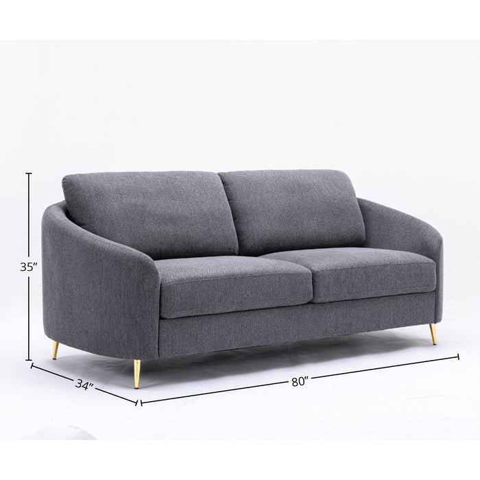 Yuina - 3 Pieces Living Room Set - Gray