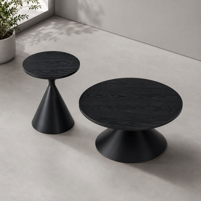 2 Piece Coffee Round Table Set