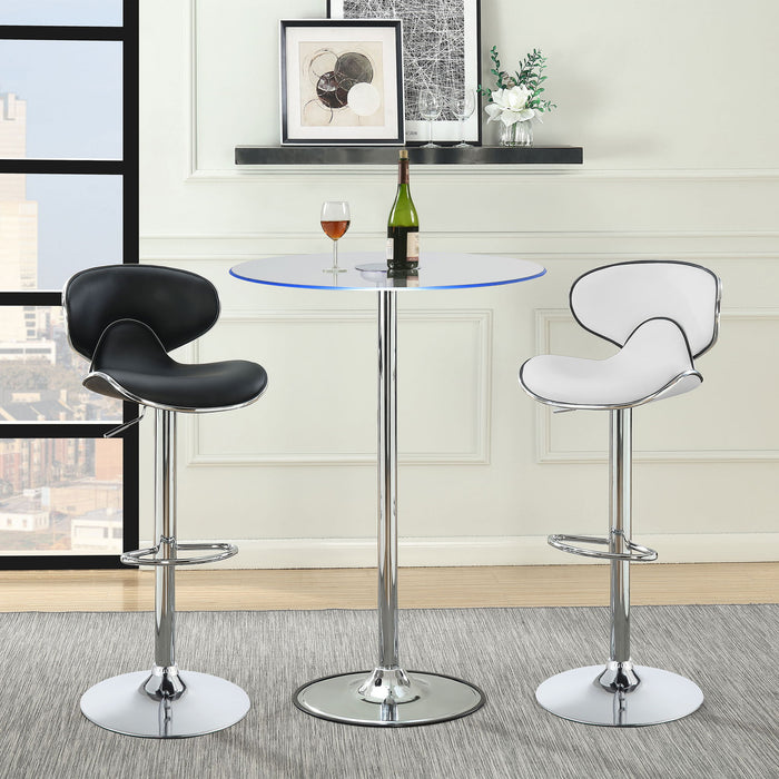 Edenton - Upholstered Adjustable Bar Stool (Set of 2) - White