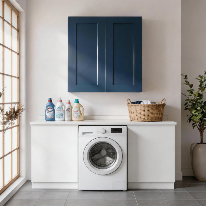Shaker Wall Cabinet With Soft Close Hinges, Adjustable Shelves, Double Door