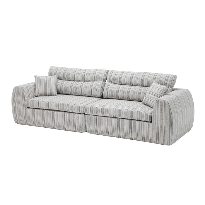3 Seater, Couch With Throw Pillows For Living Room