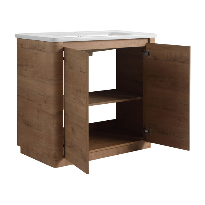 Freestanding Bathroom Vanity With Sink & 2 Soft Close Doors