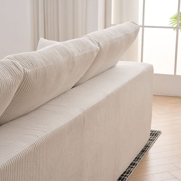 Modular Sectional Sofa With Extra Wide Cushion, USB / Type C Charger, Petal Armrest