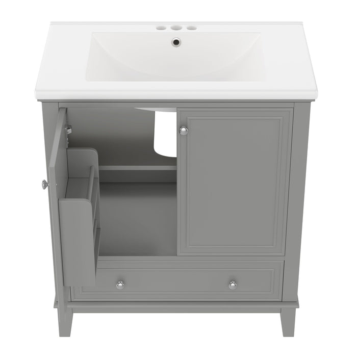 Modern Bathroom Vanity With Sink Combo, Doors And Drawer