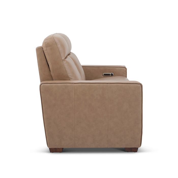 Dutch - Power Reclining Sofa With Console, Power Headrest, & Lumbar