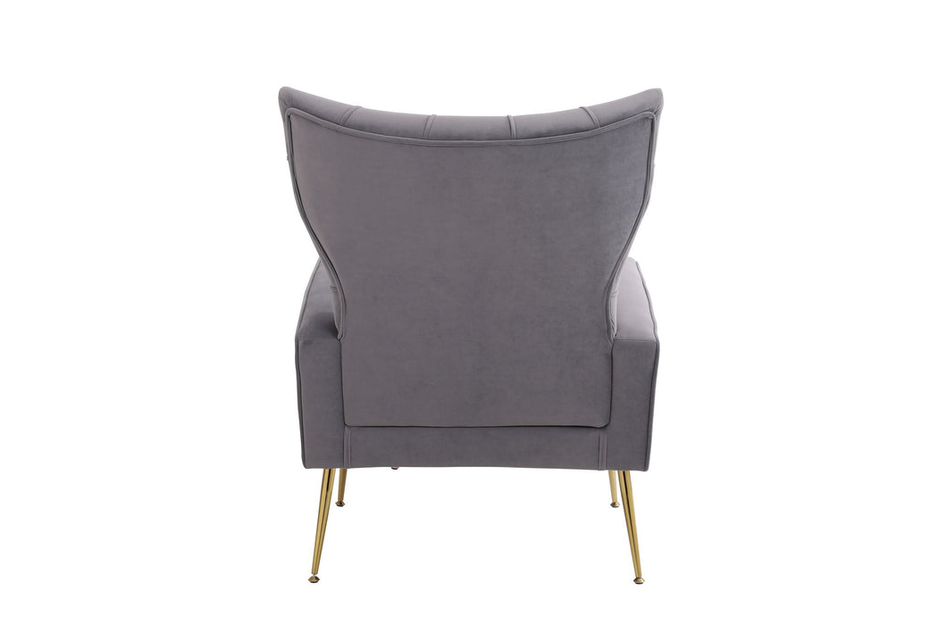 Modern Accent Chair With Ottoman, Comfy Armchair For Living Room