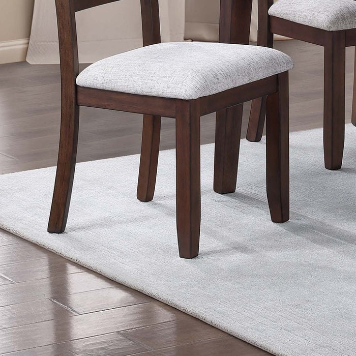 Ladder Back Design Dining Chairs (Set of 2) - Walnut