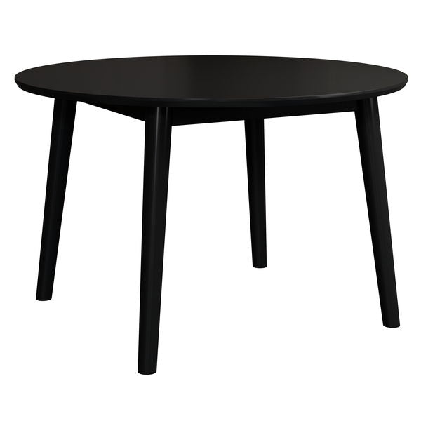 Midland - 47" Round Dining Table With Solid Wood Construction - Black
