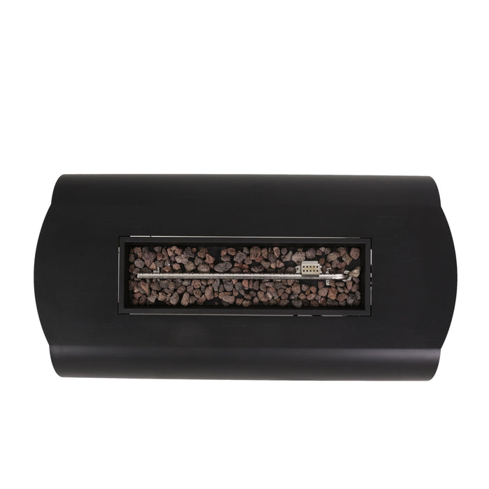 Vernon - Rectangle Fire Pit 50, 000 Btu - Dark Gray