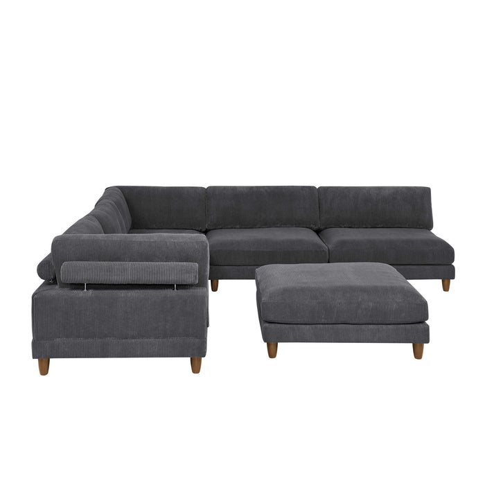 Modern Modular Sectional With Adjustable Back Support