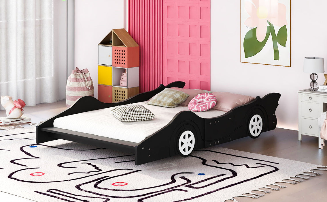 Race Car Shaped Platform Bed & Wheels