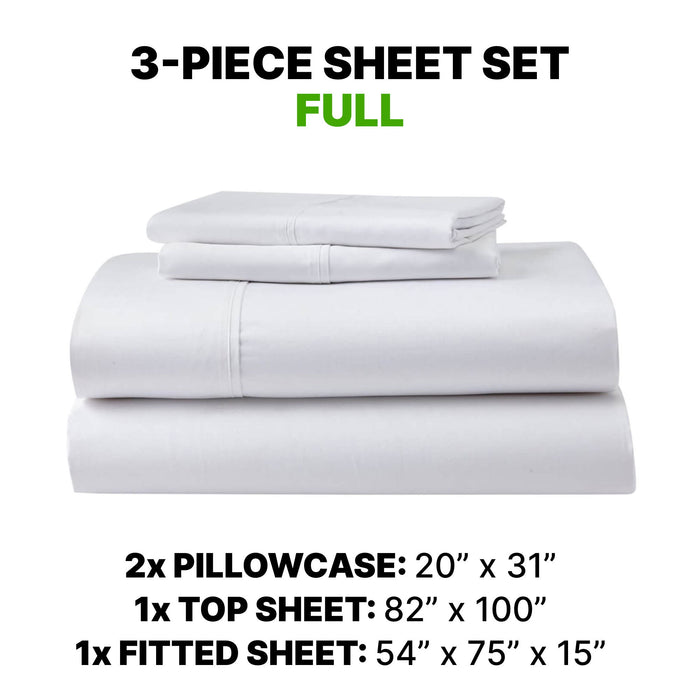 Sheet Set Luxurious Supima Cotton, Wrinkle Resistant, Breathable, With 2 Ghostgrip Band