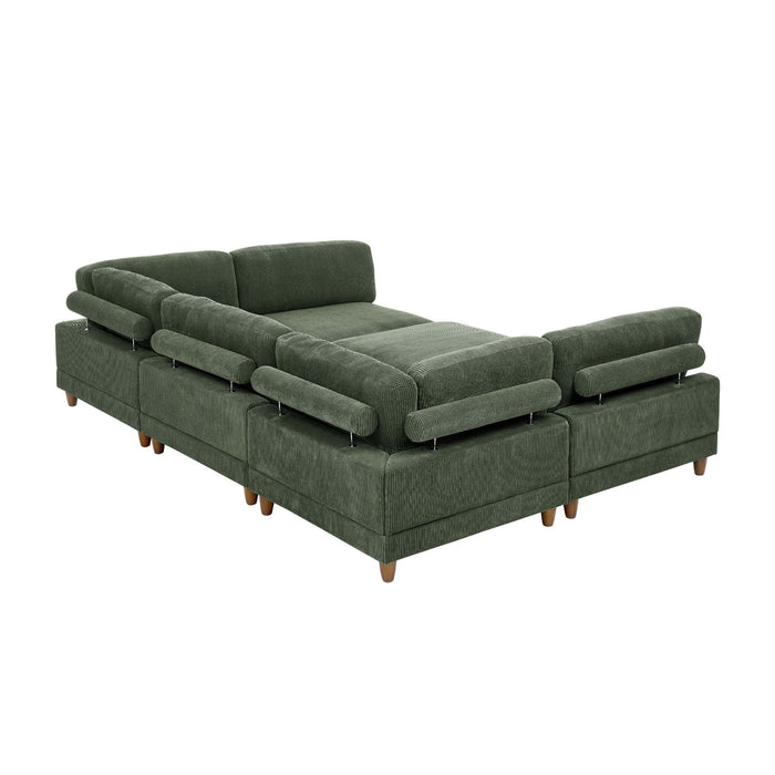 Modern Modular Sectional With Adjustable Back Support