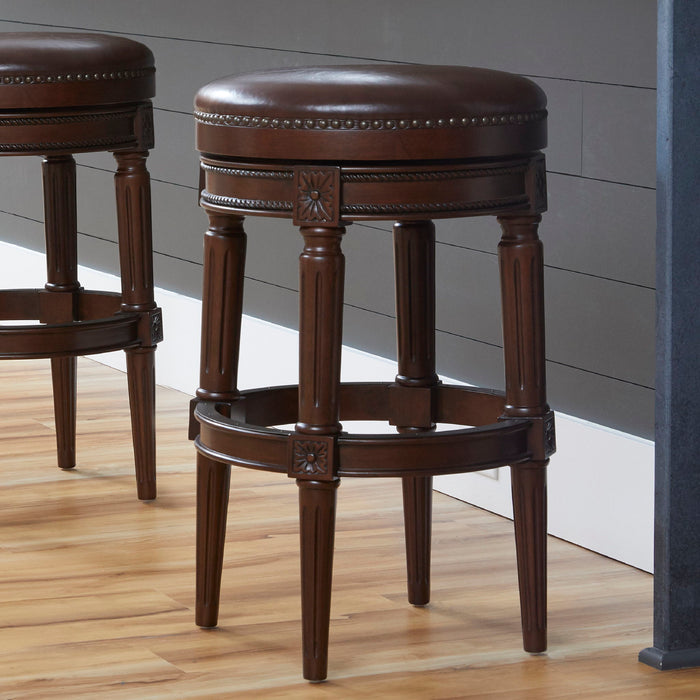 Rustic Elegance Backless Swivel Stool
