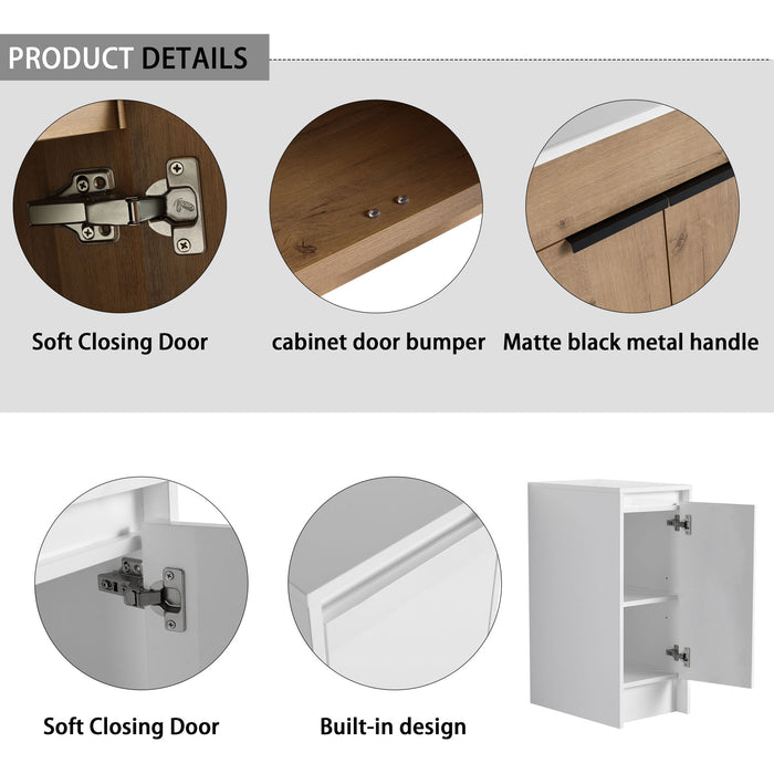 Freestanding Bathroom Vanity & Sink And Storage Cabinets, Soft Closing Doors