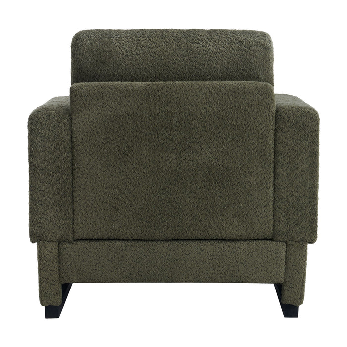 Upholstered Accent Armchair With Square Arm