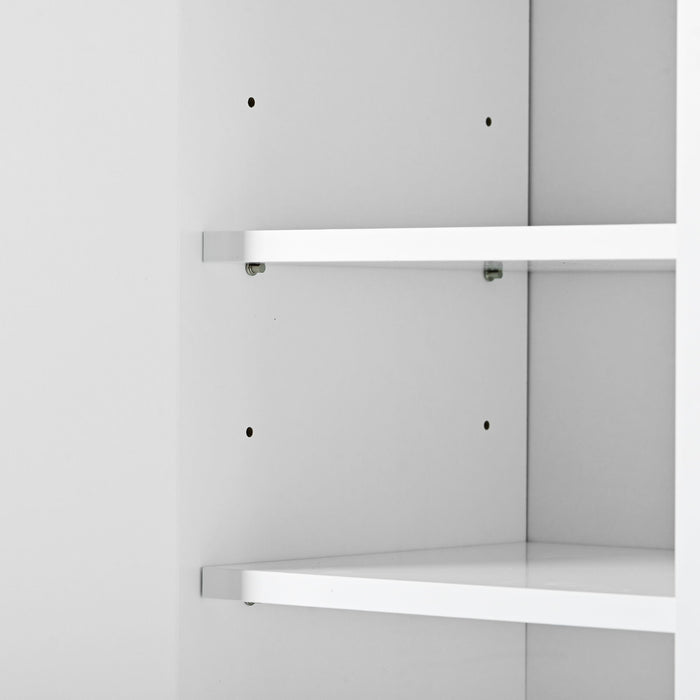 Sleek And Modern Shoe Cabinet With Adjustable Shelves, Space Saving Design