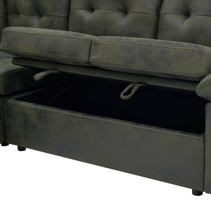 Convertible Sectional Sofa Bed & Pull Out Sleeper And Storage