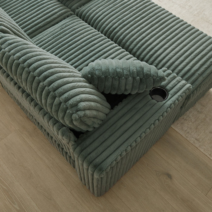 3 Seater Sofa With 2 Ottomans For Living Room