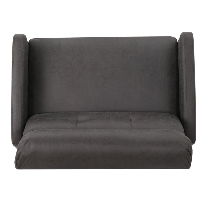 Alma - Contemporary Upholstered Loveseat Recliner - Slate