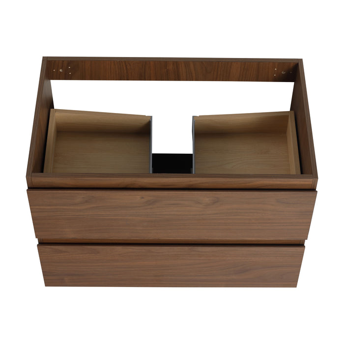 Wall Mounted Bathroom Vanity With Sink, 2 Soft Close Drawers