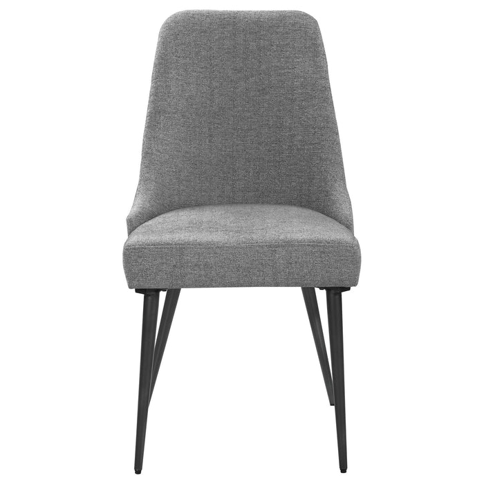 Side Chairs Upholstered With Tapered Legs (Set of 2) - Gray
