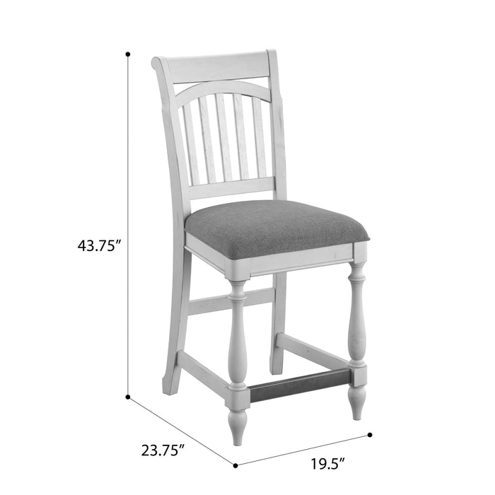 New Haven - Slat Back Barstool - Oyster Shell