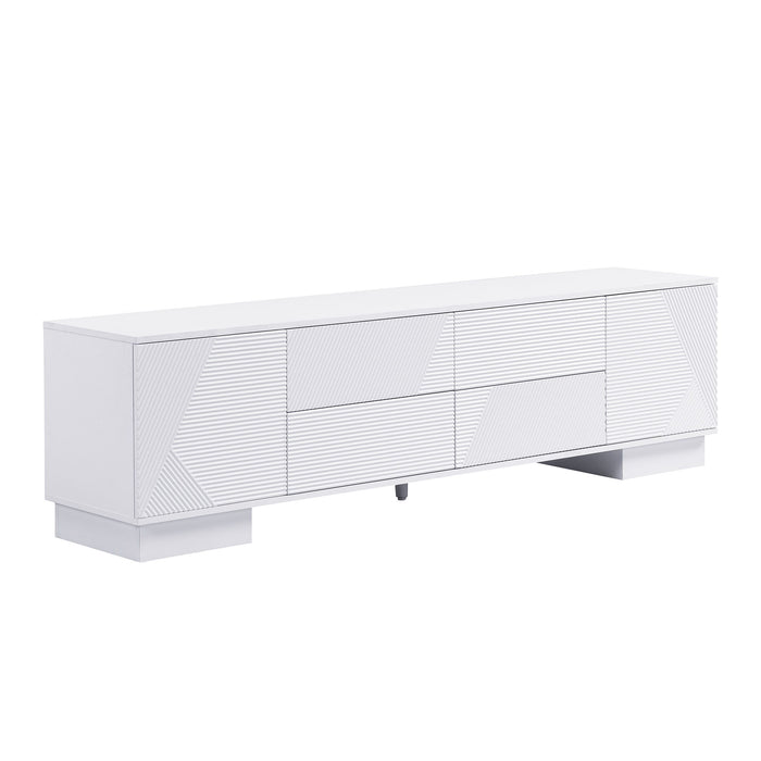 Modern TV Stand With Storage Cabinets, 4 Drawers