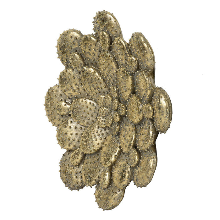 3 Piece Succulent Wall Plaque - Gold