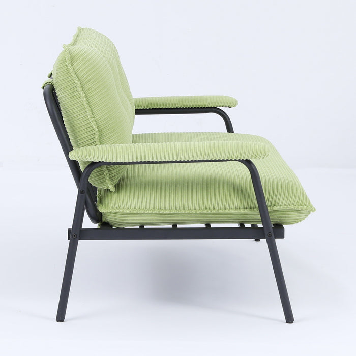 Modern Metal Frame Sofa With Sponge Filling For Compact Spaces And Versatile Use