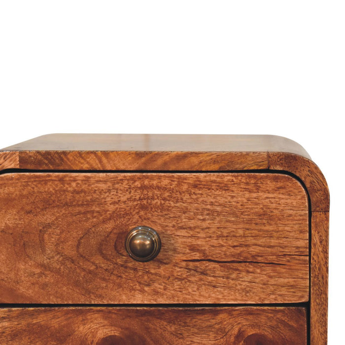 Curved Wall Mounted Bedside Nightstand