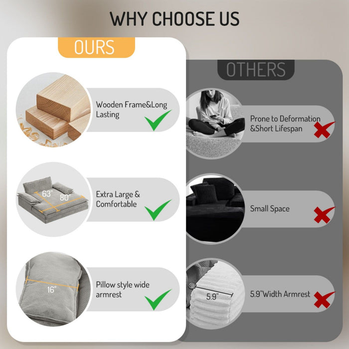 Comfortable Oversized Double Chaise Lounge Chair