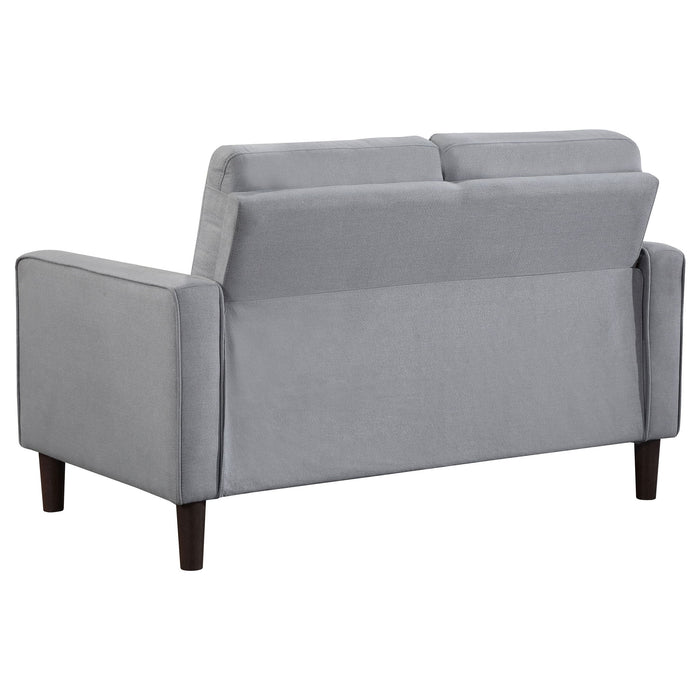 Harvey - Tufted Loveseat With Track Arm Design