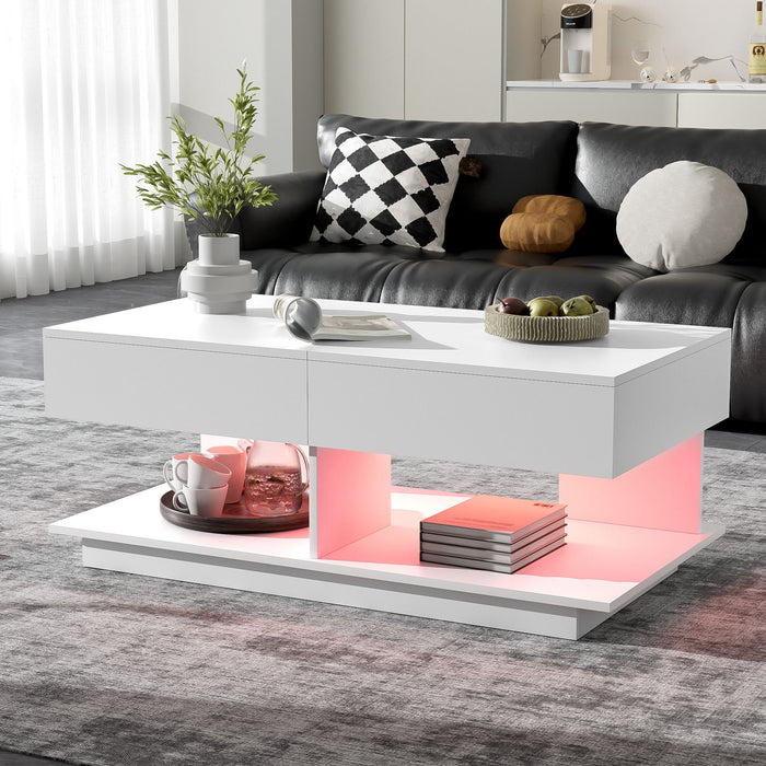 Multifunctional Adjustable Coffee Table With Hidden Storage Space For Living Room