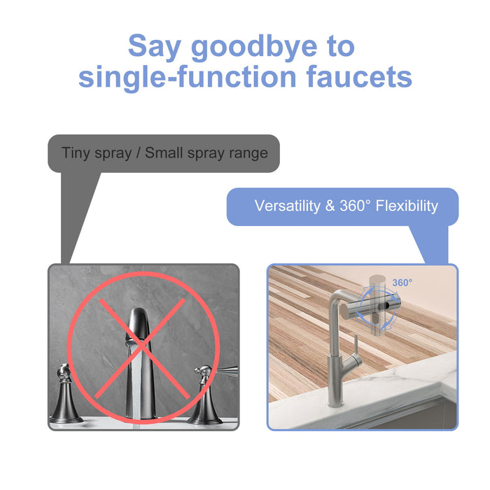 360° Pull Down Kitchen Faucet With 4 Spray Modes