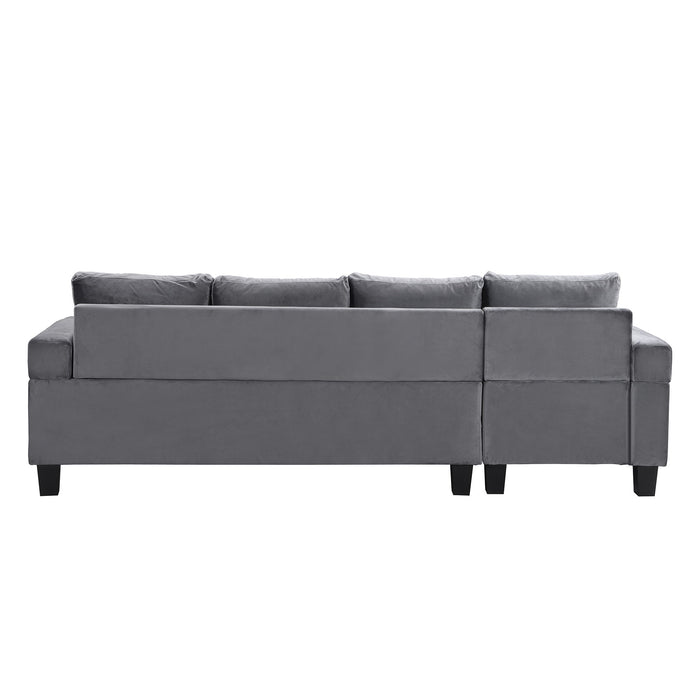Modern Sectional Sofa Set With L Shape Chaise Lounge And Storage