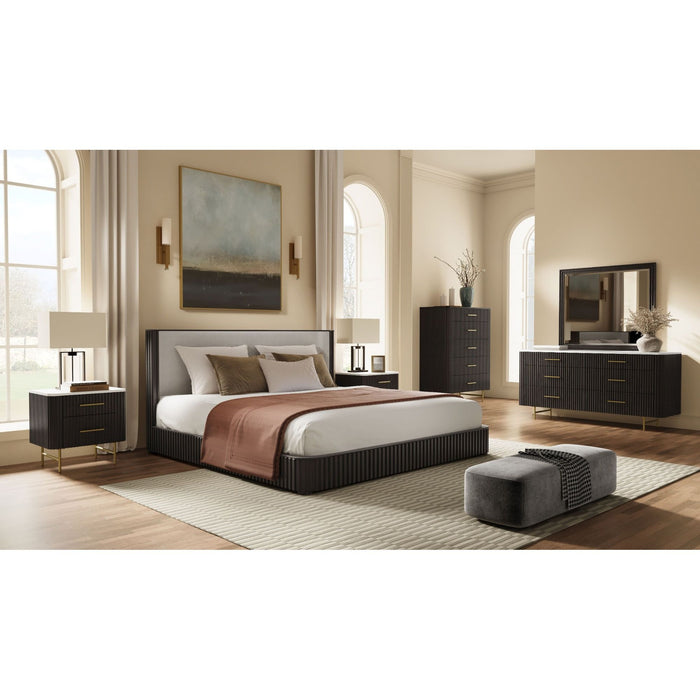 Clayten - Dresser - Espresso / White Marble