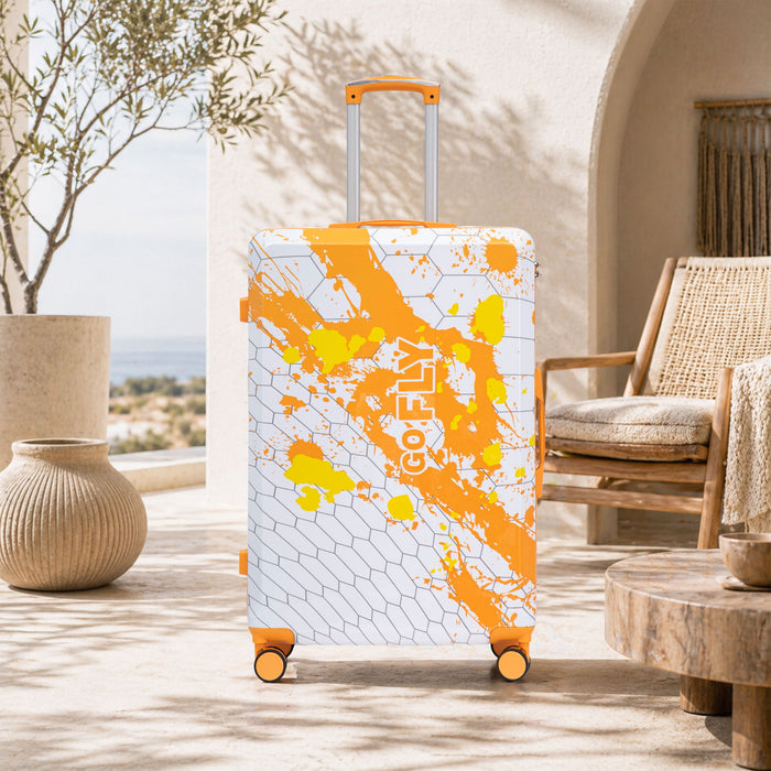 Luggage With Printed Pattern, Combination Lock