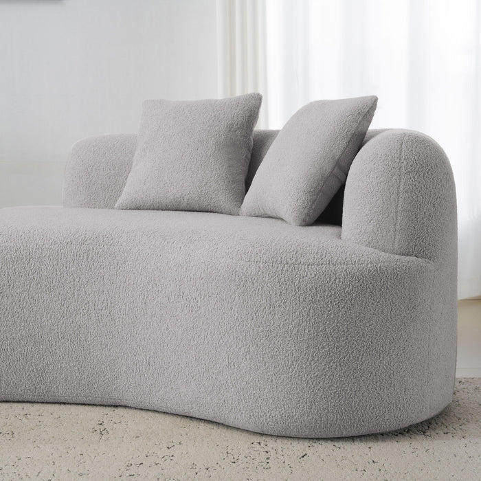 Curved 4 Seater Full Compression Sponge Sofa