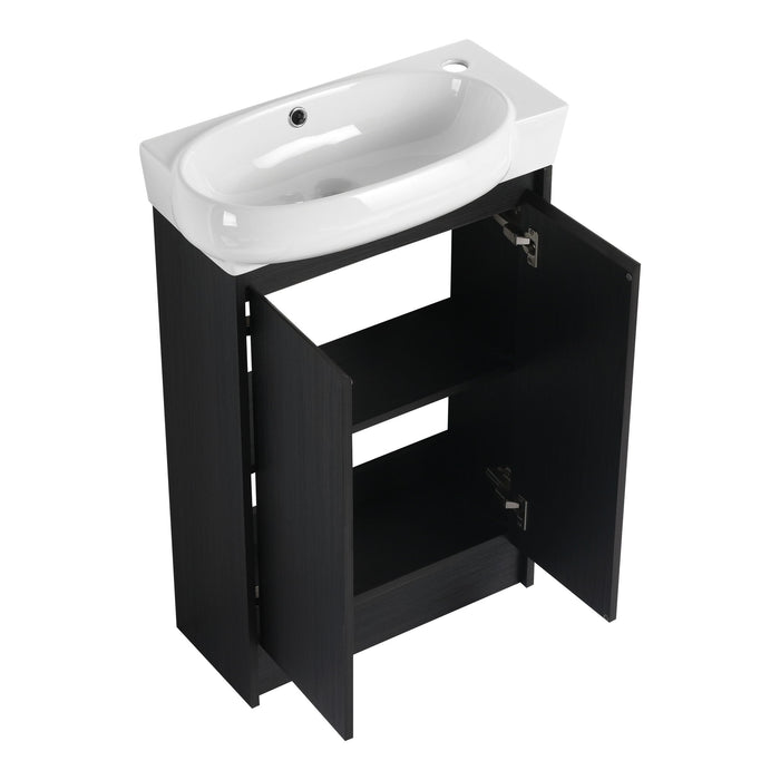 Freestanding Bathroom Vanity & Sink, Soft Close Doors