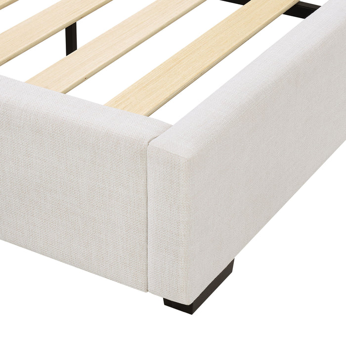 Hampton - Upholstered Platform Bed With Tall Headboard