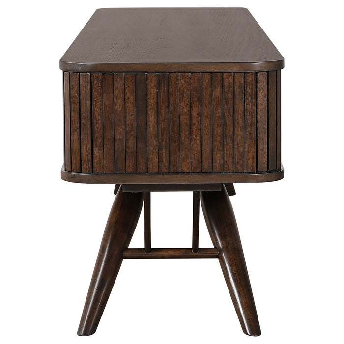 Stewart - TV Stand With Sliding Doors - Walnut