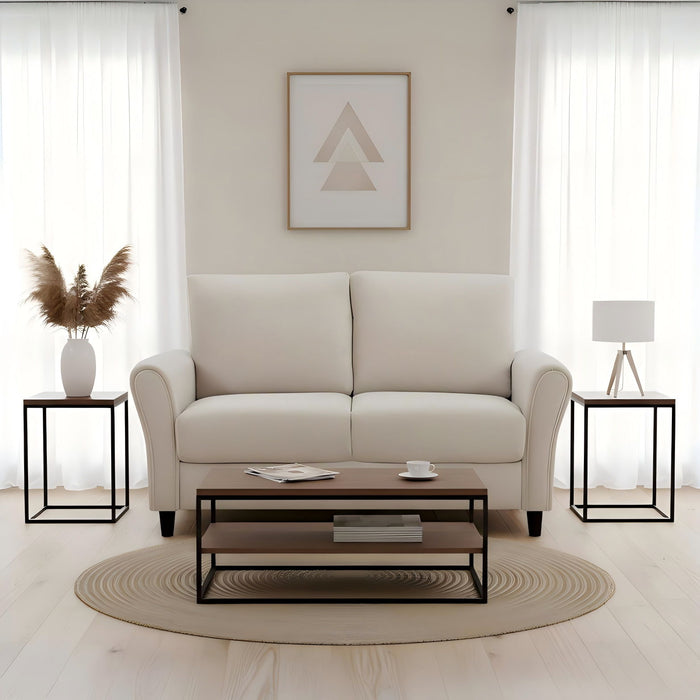 Patricia - Curved Arm Loveseat Sofa