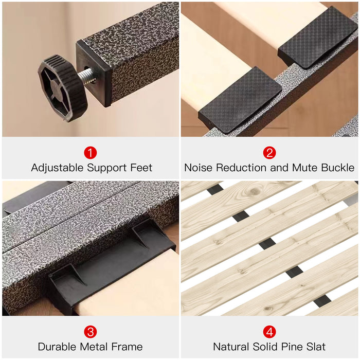 Upholstered Platform Bed With Special Shaped Velvet Headboard