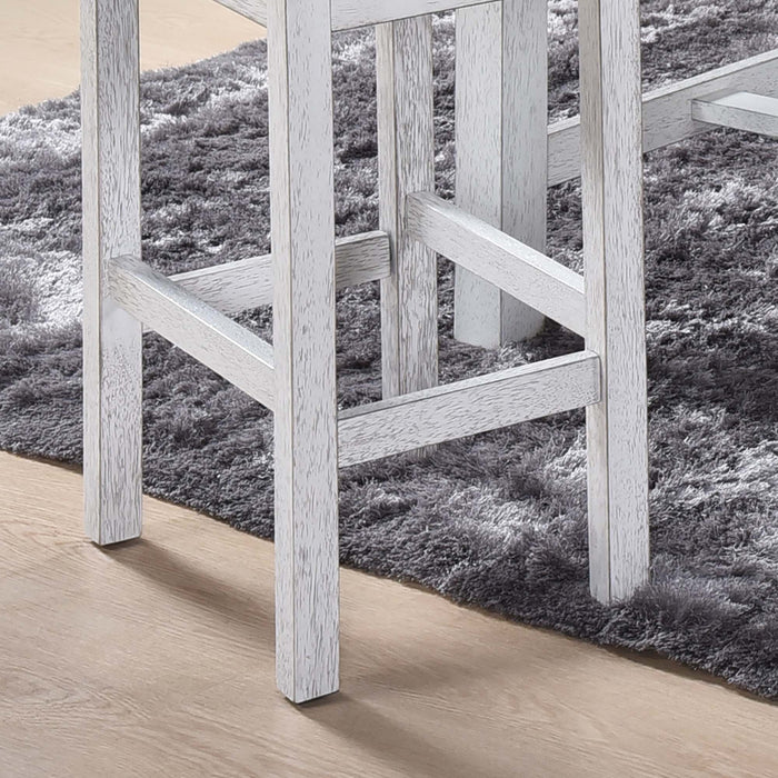 3 Pieces Counter Set Storage Space For Small Space Modern Farmhouse Design Retro Design Easy To Assembly - Antique Dark Oak / Antique White