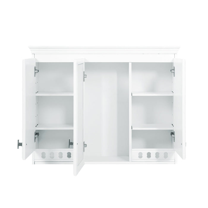 Wall Mount Mirror Cabinet With Adjustable Shelves, Soft Closing Hinges