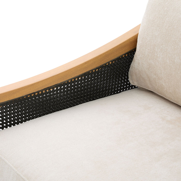 Loveseat Sofa With Armrests - Black