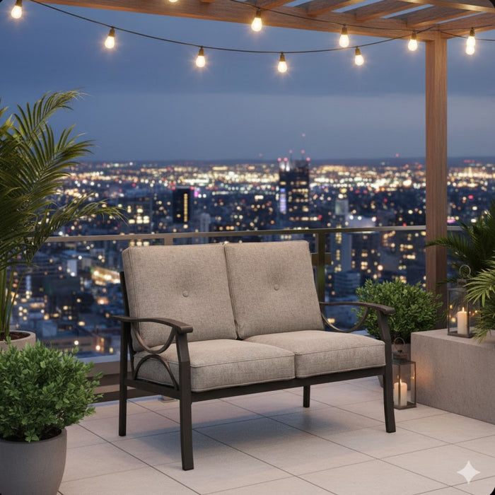 All-Weather Loveseat 2 Seats Sofa With Cushions