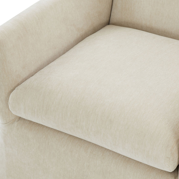 Luisa - Skirted Swivel Accent Chair